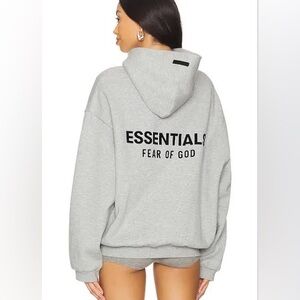Fear of God Essentials Light Gray Hoodie